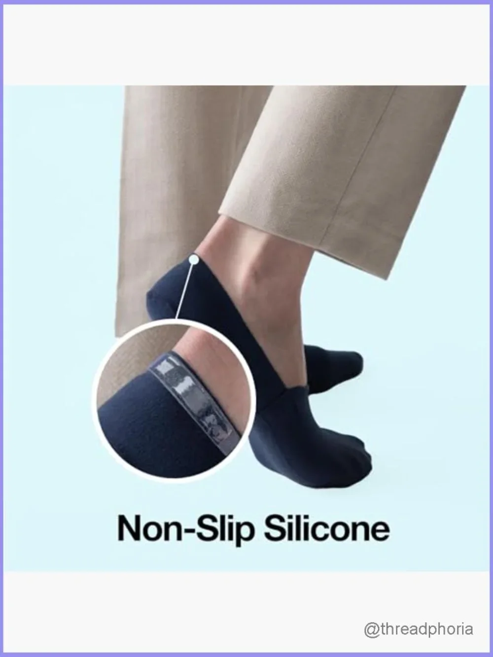 Organic Cotton No Show Socks Non Slip Silicone Grip Loafer Sneaker Flats